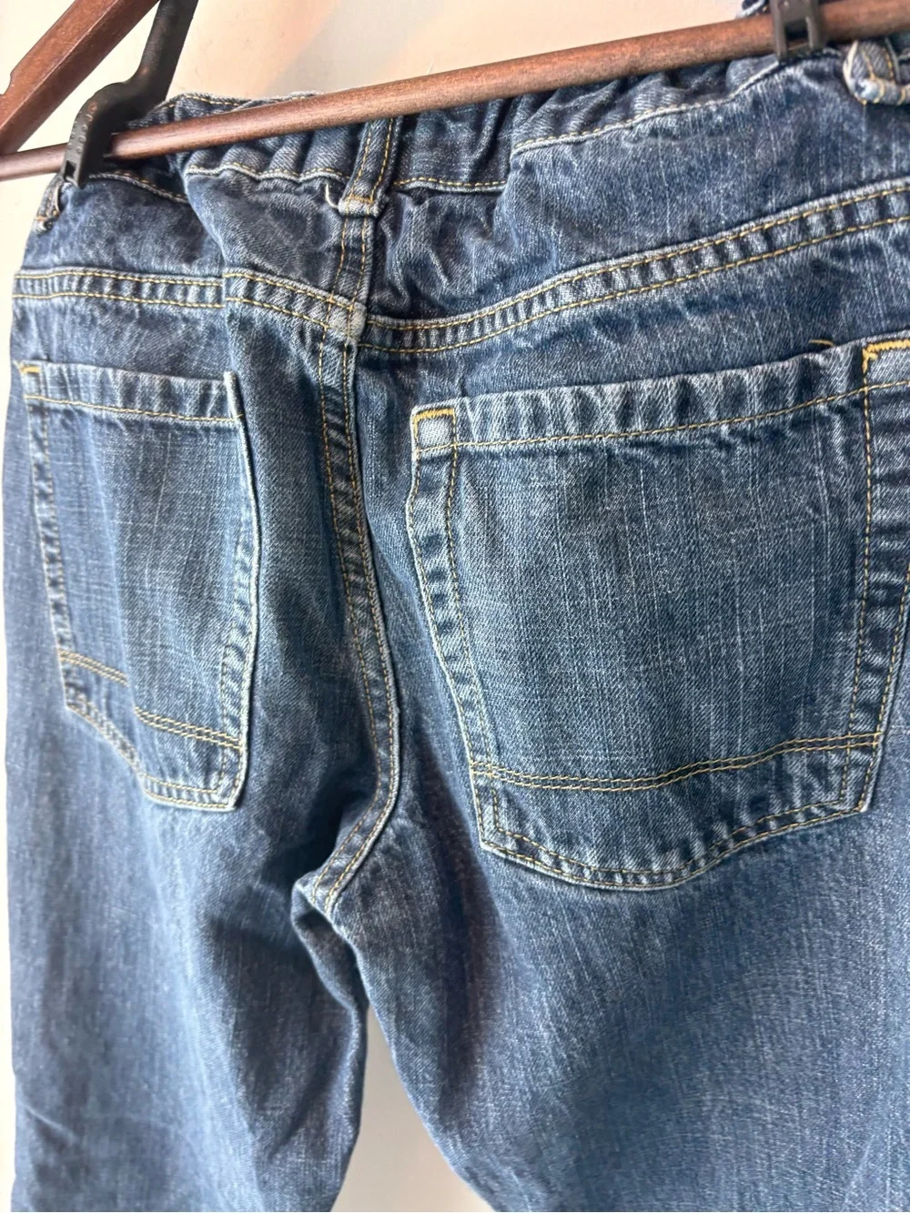 Old Navy Boys Jeans Size 14 Regular Blue Denim Adjustable Waist Straight Leg